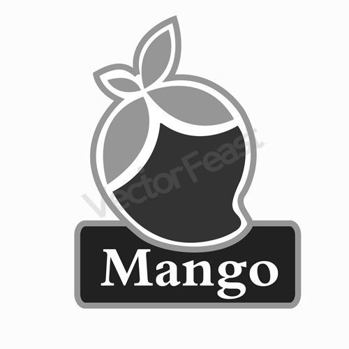 mango vector black and white