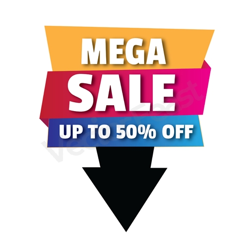 Mega Sale Arrow Design