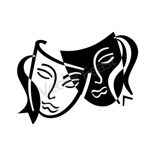 creative face mask vector design