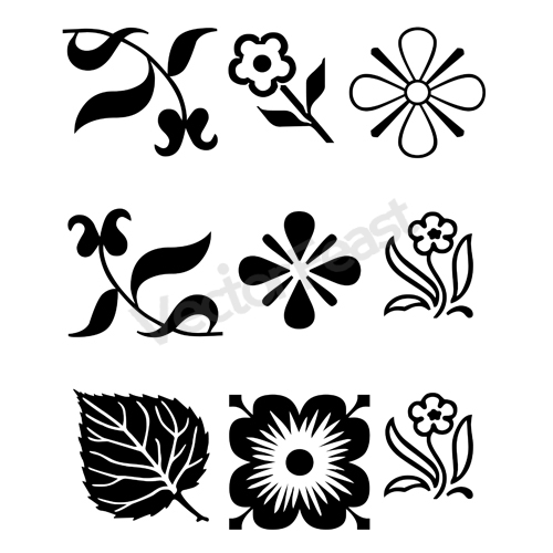 flower set vector design