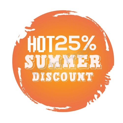 hot summer offer discount vector design