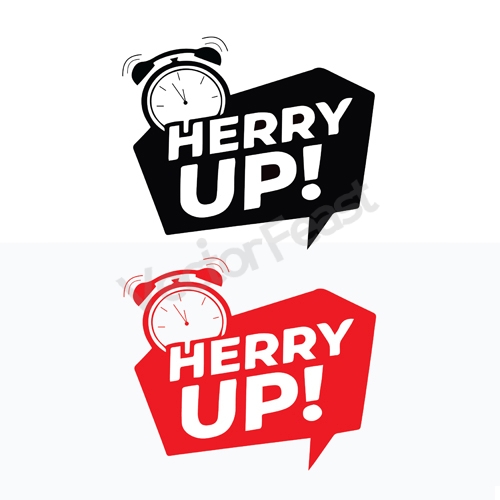 hurry up , time goes on vector design