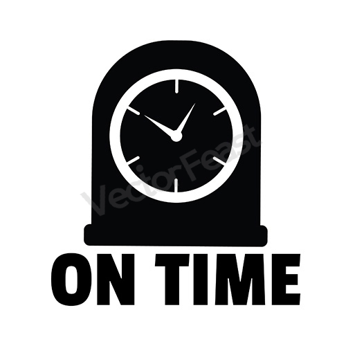 ontime watch clock vector art