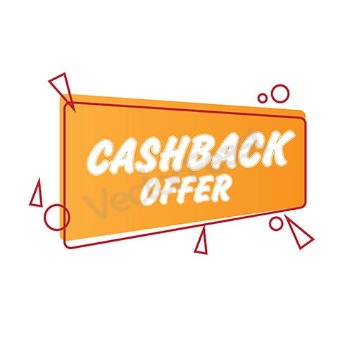 Cashback offer design yellow